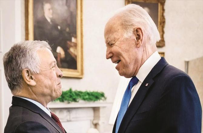 US President Joe Biden meets with King Abdullah